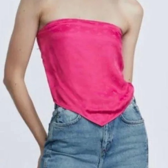 Zara Tops - ZARA Magenta Bandana Top